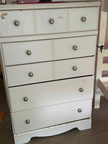 Photo of free White Wooden Bunk Bed & Dresser (Hudson, Wisconsin) #3