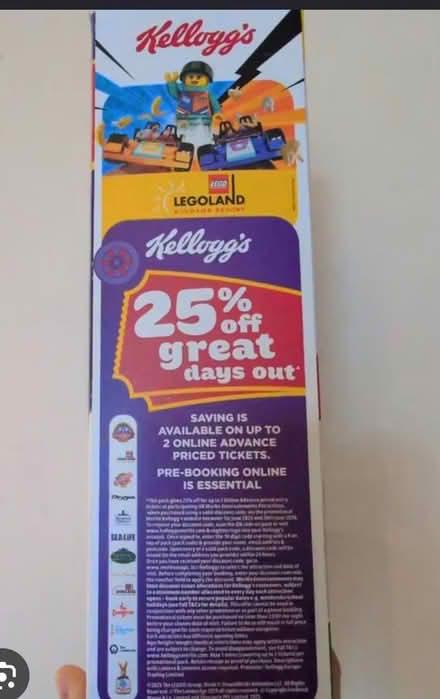 Photo of Kellogg’s theme park vouchers (Bridgwater TA6) #1