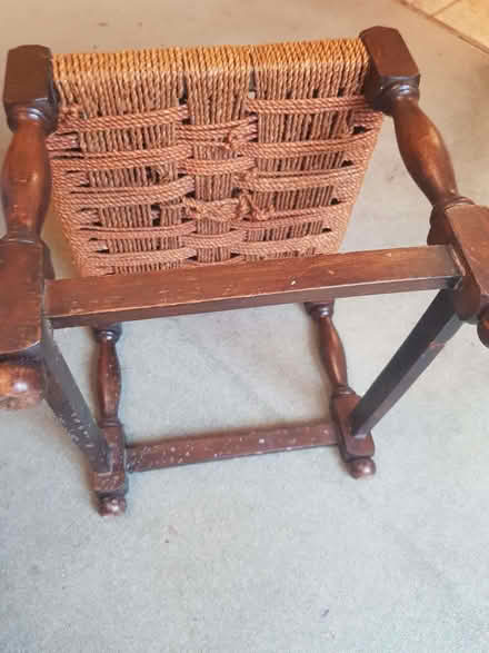 Photo of free Small vintage rattan stool (Timperley WA15) #4