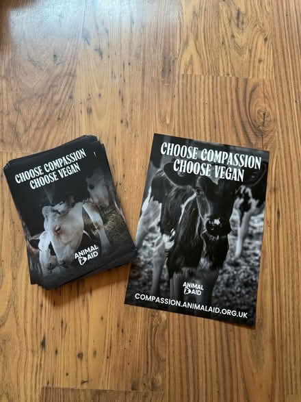 Photo of free Animal aid vegan leaflets & one poster (Hulme M15) #3