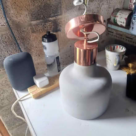 Photo of free Cream and copper lampshade (Cainscross Rd nr Homebase GL5) #1