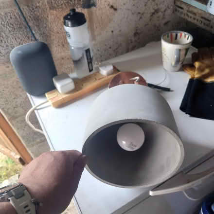 Photo of free Cream and copper lampshade (Cainscross Rd nr Homebase GL5) #2