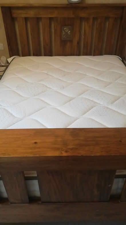 Photo of free Wooden king bed frame (S10 Crookes) #2