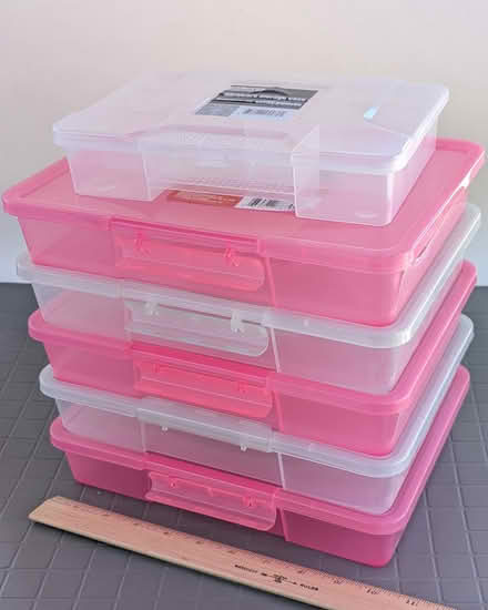 Photo of free Six small plastic storage boxes (Santa Clara near Great America) #1