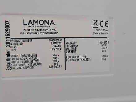 Photo of free Fridge freezer (Winterbrook OX10) #4