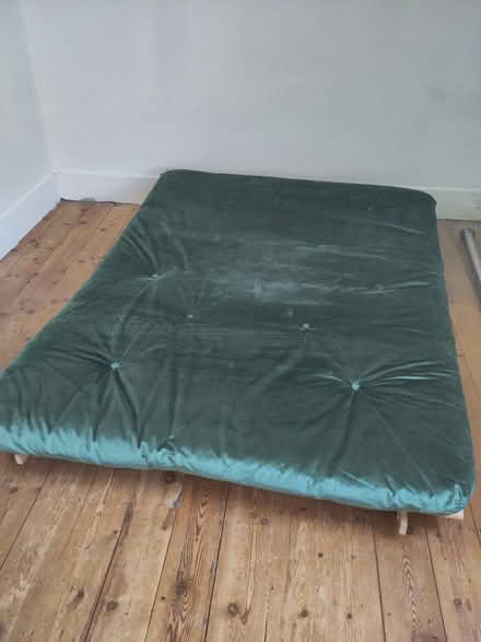 Photo of free Green velvet futon sofa bed (Fiveways, Brighton BN1) #4