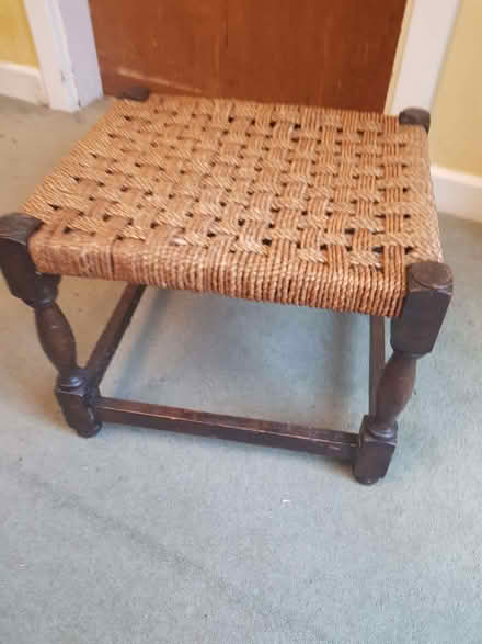 Photo of free Small vintage rattan stool (Timperley WA15) #2