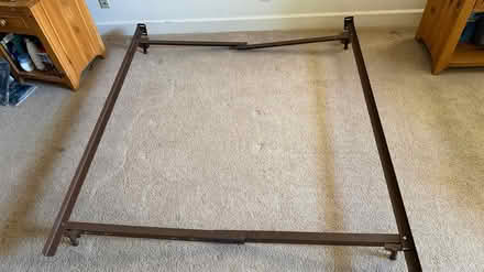 Photo of free Queen-size steel bedframe (E Evans Ave & S Colorado Blvd) #1