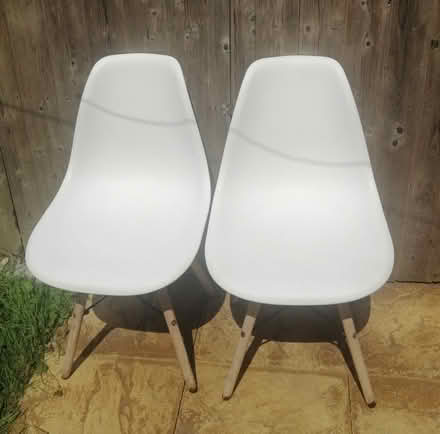 Photo of free two white chairs (Barnsley S70) #1