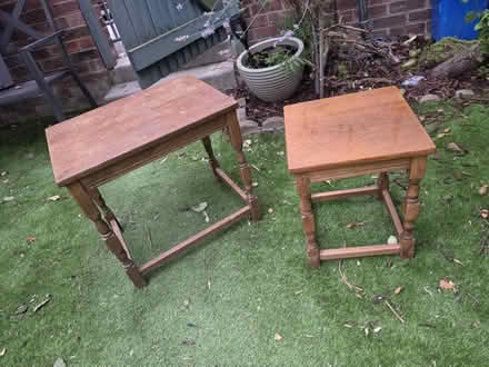 Photo of free 2 Oak Side Tables (Altofts WF6) #1