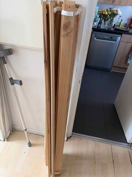 Photo of free Double bed, child cot/ extended bed and a glass table. (Homerton E9) #3