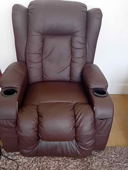 Photo of free Brown faux leather massage recliner (Southend SS2) #1