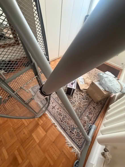 Photo of free Ironing board - wide and long with wheels. Missing pin (West Kensington W14) #2