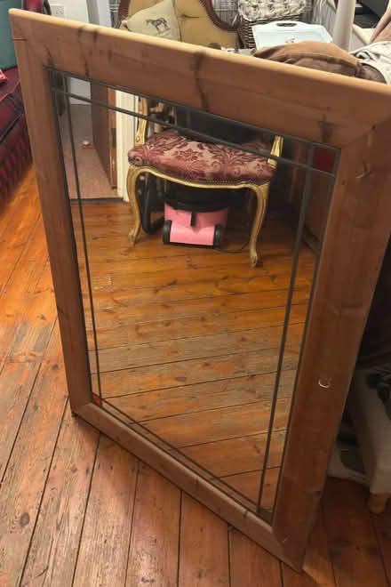 Photo of free Very large mirror in wooden frame (Bassingbourn, SG8) #1