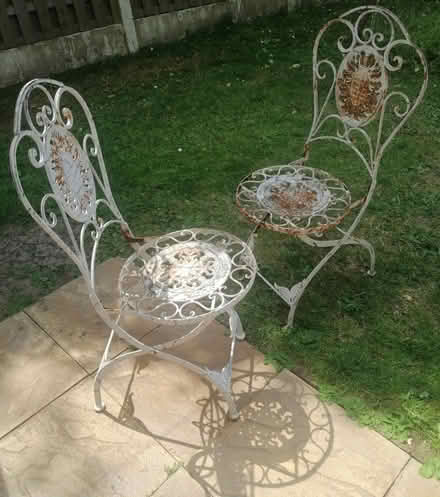 Photo of free Rusty metal ornate chairs (Barnsley S70) #2