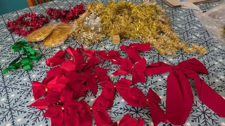 Photo of free Red bows and scraps of tinsel (Welwyn Garden City AL8) #3