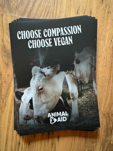 Photo of free Animal aid vegan leaflets & one poster (Hulme M15) #1