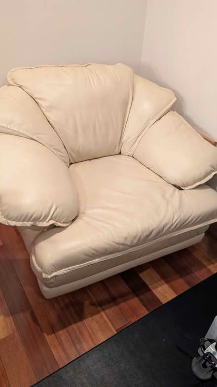 Photo of free Off-white (Ivory) Leather Chair (Chesapeake Beach) #1