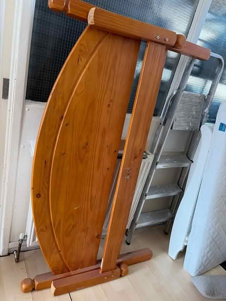 Photo of free Double bed, child cot/ extended bed and a glass table. (Homerton E9) #2