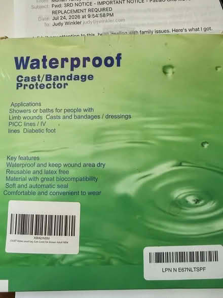Photo of free Waterproof cast protector (Mill Hill section of Trenton) #1