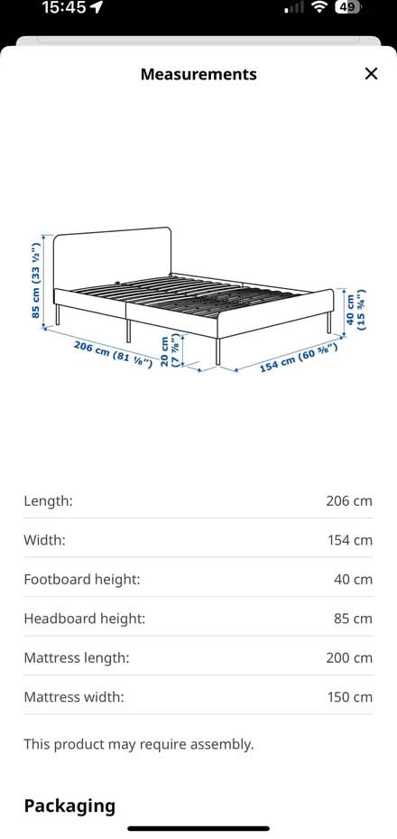 Photo of free IKEA Bed frame (E1w 2dp) #2