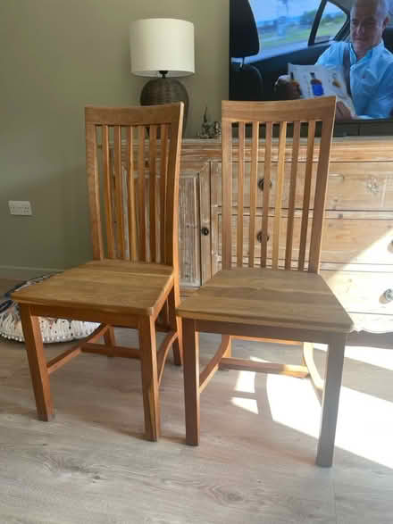 Photo of free 2 Solid wooden chairs (Marlborough) #1