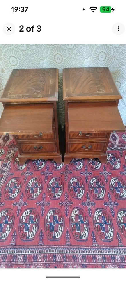 Photo of free Vintage Mahogany bedside tables (Neasden NW10) #2