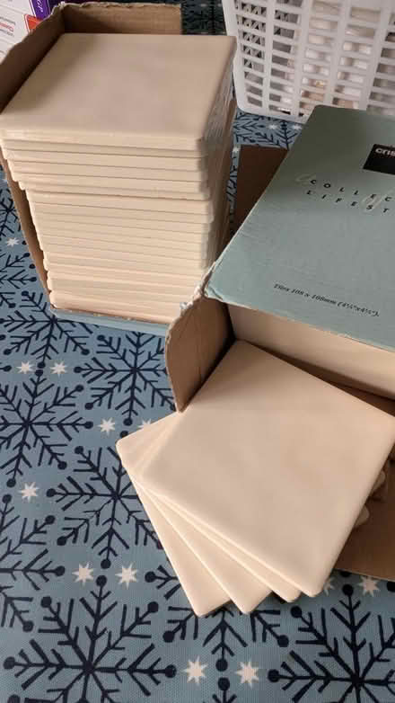 Photo of free Off-white glazed tiles (Welwyn Garden City AL8) #1