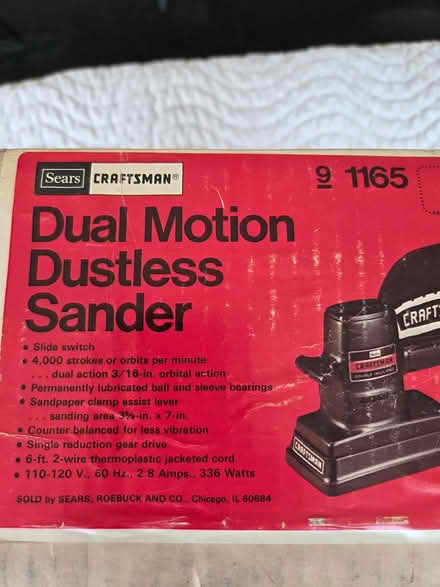 Photo of free Sears Craftsman sander (Howell) #2