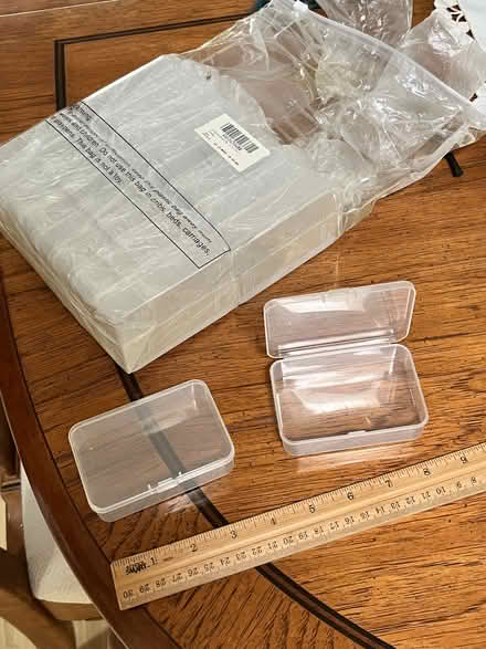 Photo of free Small Plastic Boxes (Wolfe & Reed) #1