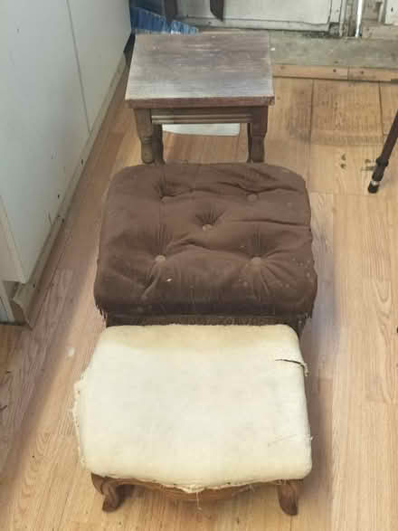 Photo of free Table and footstools (Stone Cross BN24) #1