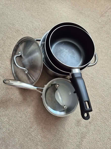 Photo of free Saucepans with lids (Leighton Buzzard LU7) #1