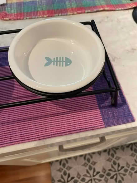 Photo of free Cat dishes with holder (South Novato near Hamilton) #2