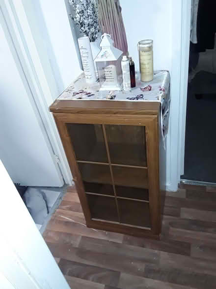 Photo of free Cabinet - wood and glass (Blacon CH1) #2