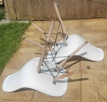 Photo of free two white chairs (Barnsley S70) #2
