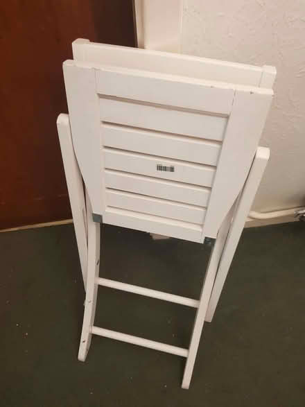 Photo of free Foldable white chair for bedroom etc (Timperley WA15) #2