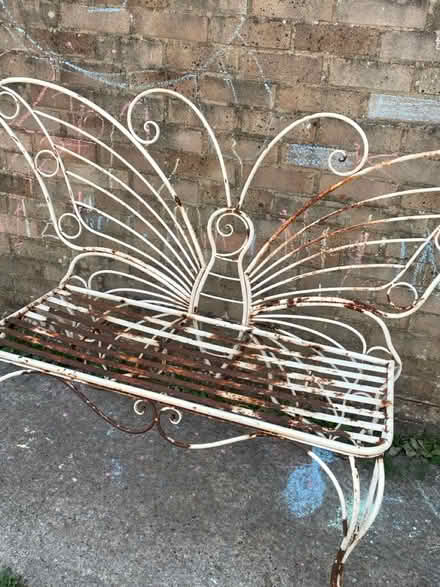 Photo of free Metal butterfly bench (OX39PJ) #1