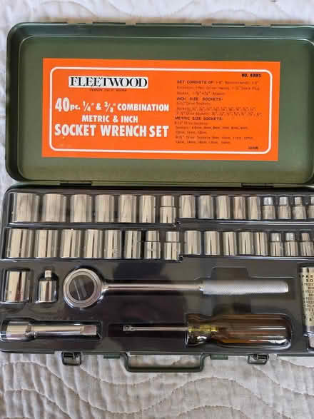 Photo of free Fleetwood 40 piece socket set (Howell) #1