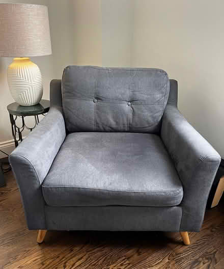 Photo of free 2 seater couch plus arm chair (Print museumDublin 4) #1