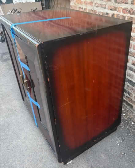 Photo of free Vintage cherry veneer cabinet (Albany Park) #2