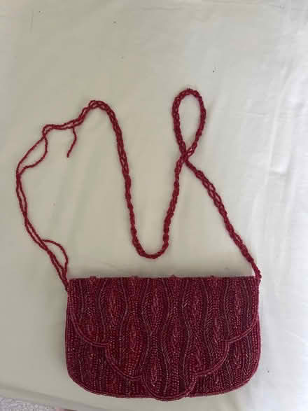 Photo of free Red beaded handbag (Westbury on Trym, Bristol BS9) #1