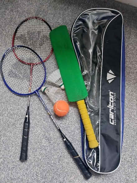 Photo of free Badminton Set, Soft Cricket Bat (Buttershaw BD6) #1