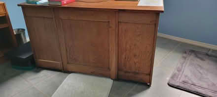 Photo of free Large oak desk (Vandalia, IL) #2