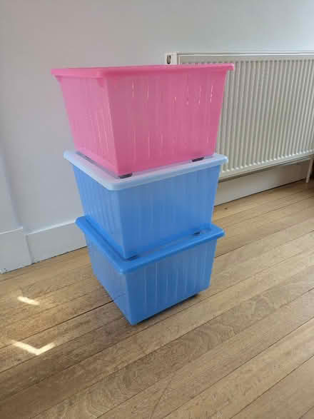 Photo of free 3x stacking, nesting storage boxes (Cammo EH4) #2