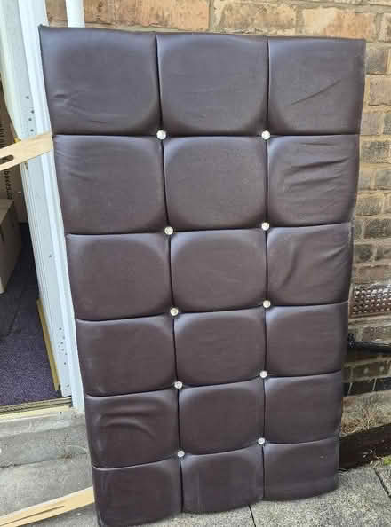 Photo of free Double brown faux leather headboard (Whetstone LE8) #1
