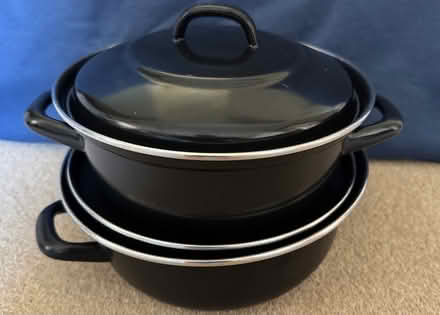 Photo of free Black enamel saucepans (Boroughbridge YO51) #2