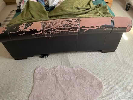 Photo of free Black fake leather king size bed FRAME (not incl. mattress) (Foord CT19) #2