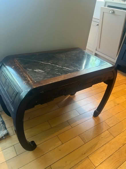 Photo of free Black marbled top vintage table (Kings Cross WC1) #4