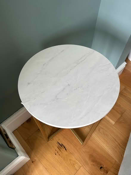 Photo of free Marble effect coffee table gold legs (South Darley CP DE4) #2