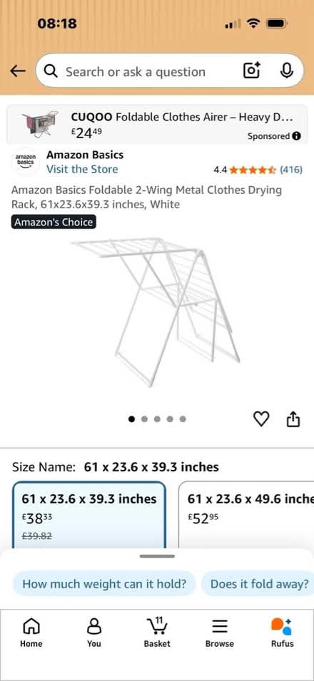 Photo of Clothes Airer (lemington NE15) #1